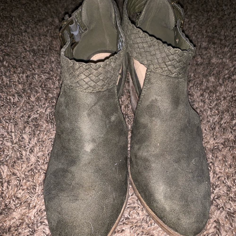 Olive green booties